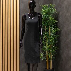 A New Day Black Knit Midi Dress, Size S
